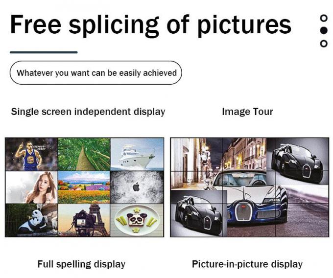 55 Inch Brightness 500cd/m² LCD Splicing Screen 1200:1 Contrast Ratio 3.5mm Seams 01