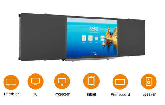 4k Smart Digital Blackboard صفحه لمسی با پروژکتور بی سیم 75 اینچ