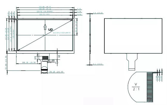 40 پین 10.1 اینچ صفحه نمایش LCD TFT ماژول صفحه نمایش LCD 1204 × 600 رابط LVDS Wide View