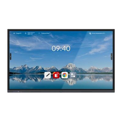 صفحه سفید 65 اینچی با قاب سیاه و با صفحه لمس تعاملی با بلندگوهای 1x10W