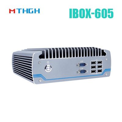 اینتل کور I5-8500T آلومینیوم شاسی مینی PC,Fanless صنعتی PC IBOX-605