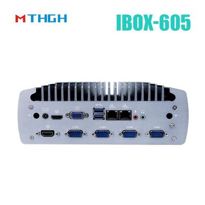 اینتل کور I5-8500T آلومینیوم شاسی مینی PC,Fanless صنعتی PC IBOX-605