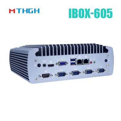 اینتل کور I5-8500T آلومینیوم شاسی مینی PC,Fanless صنعتی PC IBOX-605