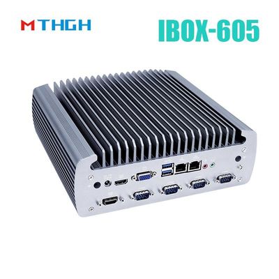 اینتل کور I5-8500T آلومینیوم شاسی مینی PC,Fanless صنعتی PC IBOX-605