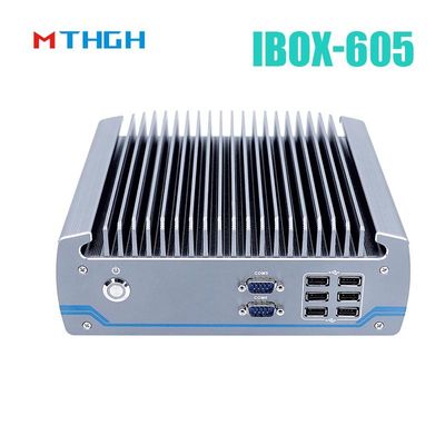 اینتل کور I5-8500T آلومینیوم شاسی مینی PC,Fanless صنعتی PC IBOX-605