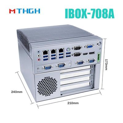 I3 6100T Quad Core Fanless Industrial Mini PC با منبع برق 12 ولت DC و SSD 64G