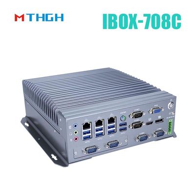 IBOX-708C صنعتی مینی کامپیوتر پشتیبانی از HDMI/DP/VGA 6*COM 8*USB3.0