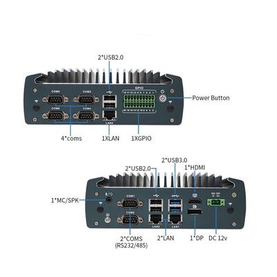 IBOX-1226 J6412 کامپیوتر کوچک صنعتی بدون فن با رم 32GB و ورودی 12 ولت DC
