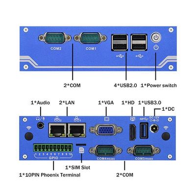 نانو تیتانیوم خاکستری صنعتی مینی کامپیوتر N11 DC 12V ورودی 2XIntel I210-AT/I211-AT 1000M