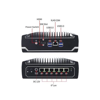 IBOX-501 N18 مینی کامپیوتر صنعتی بدون فن Quad Core 32 GB ذخیره سازی با MSATA