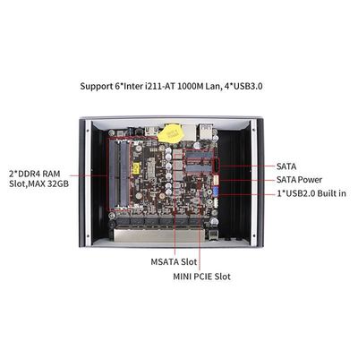 IBOX-501 N18 مینی کامپیوتر صنعتی بدون فن Quad Core 32 GB ذخیره سازی با MSATA