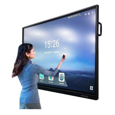 4K 75 اینچ 20-نقطه مادون قرمز لمس هیئت بورد تعاملی برای آموزش کلاس درس مدرسه