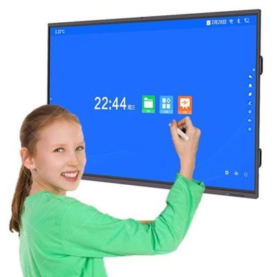 ۴K ۶۵ اینچ ۱۶:۹ صفحه سفید LCD تعاملی مادون قرمز / لمسی ظرفیتی برای آموزش هوشمند