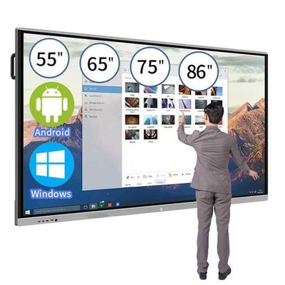 صفحه نمایش لمسی با کیفیت بالا صفحه نمایش سفید 55 اینچ نسخه سیستم اندروید 13.0
