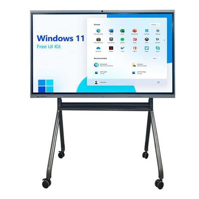 روشنایی بالا 350cd/m2 صفحه نمایش سفید تابلو تعاملی 65 اینچی برای ارائه های تعاملی