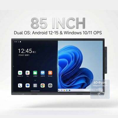 صفحه سفید با صفحه لمسی تعاملی که احساس نوشتن طبیعی و سطح ضد درخشش را با حفاظت از شیشه گرم فراهم می کند